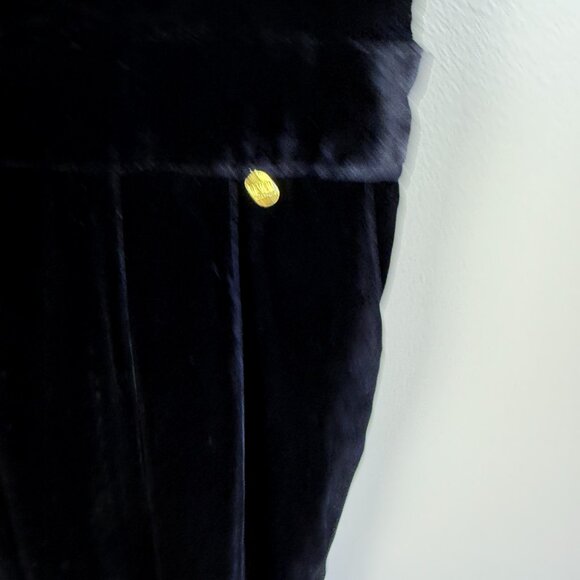 Anthropologie Harlyn Silk-Velvet Tuxedo Jumpsuit – Black Sz SP - Picture 11 of 13